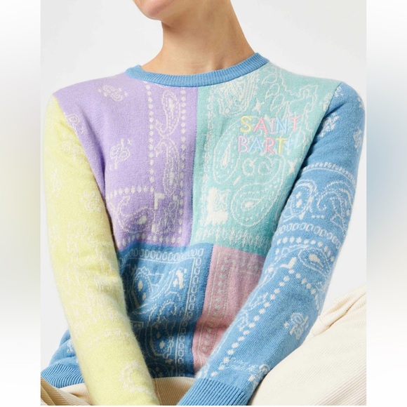 Mc2 Saint Barth brushed sweater with bandanna print - Picture 2 of 4